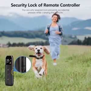Dog Shock Collar – 1600ft Remote Dog Training Collar, IPX7 Waterproof & Rechargeable with Beep, Vibration, Safe Shock & Light Modes – Sleek Modern Design for Small, Medium & Large Dogs (10-110 lbs)